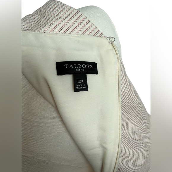 Talbots BISCAY FRESH STRIPE SHEATH DRESS SZ10P - Picture 6 of 7